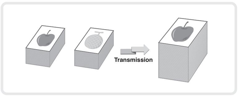 SHARP MX-2600N/3100N - Envoi d'un grand nombre de pages par une transmission unique (const. travail) - 1