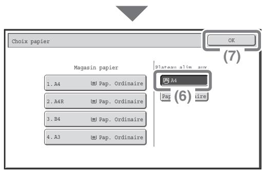 SHARP MX-2600N/3100N - Sélectionnez les réglages papier sur l'écran tactile. - 2