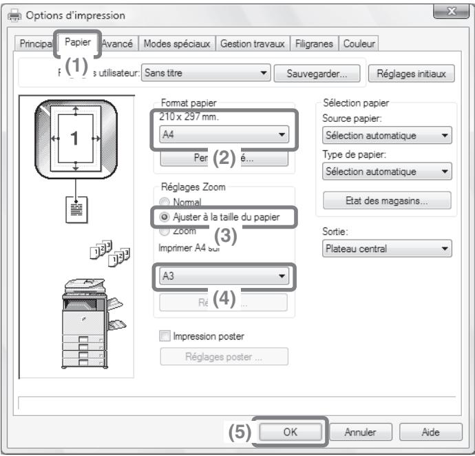 SHARP MX-2600N/3100N - Selection des parametres d'impression - 1