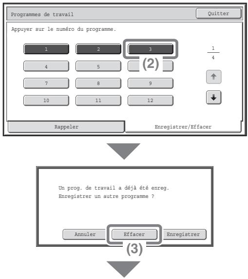 SHARP MX-2600N/3100N - Sélectionnez les réglages sur l'écran tactile. - 1