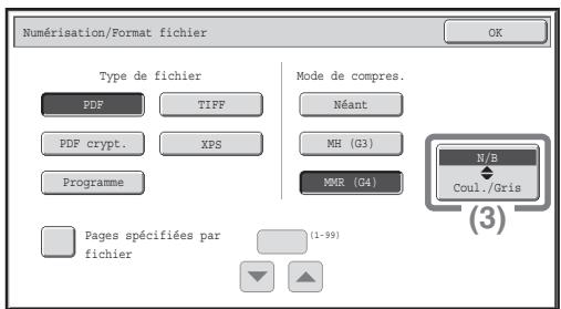 SHARP MX-2600N/3100N - Sélectionnez les réglages sur l'écran tactile. - 2