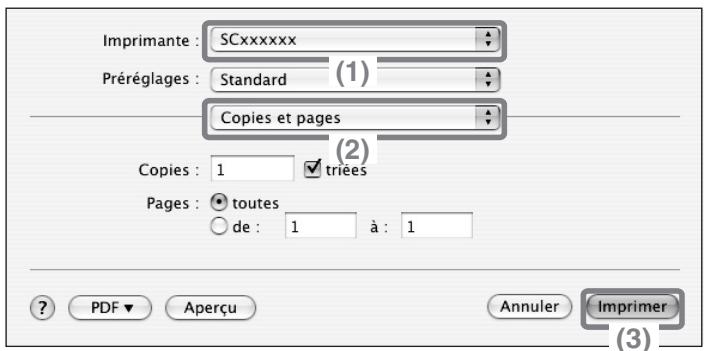SHARP MX-2600N/3100N - Lancez l'impression à partir de textedit. - 1