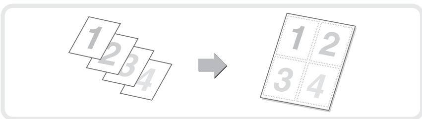SHARP MX-2600N/3100N - Copie de plusieurs pages sur une feuille de papier (copie multiple) - 1