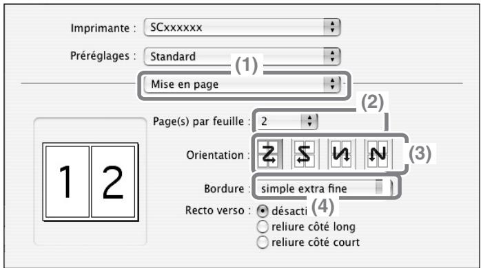 SHARP MX-2600N/3100N - Sélectionnez les paramètres d'impression. - 1