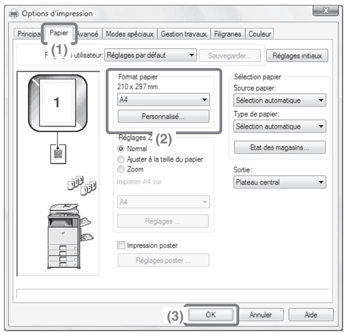 SHARP MX-2600N/3100N - Ouvrez la fenêtre des propriétés du pilote d'imprimante. - 1