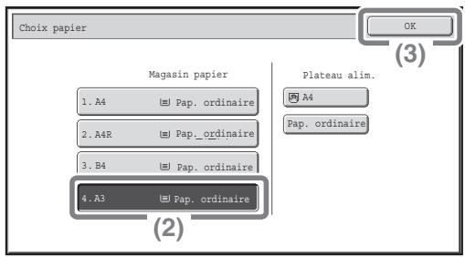 SHARP MX-2600N/3100N - Sélectionnez les réglages sur l'écran tactile. - 1