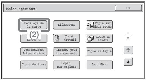 SHARP MX-2600N/3100N - Sélectionnez les réglages sur l'écran tactile. - 1