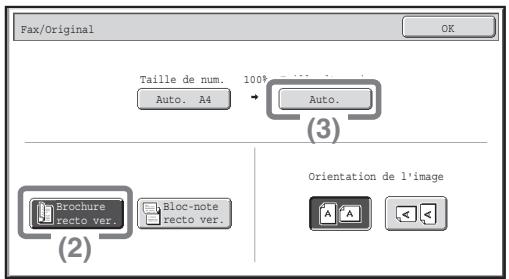 SHARP MX-2600N/3100N - Sélectionnez les réglages sur l'écran tactile. - 1