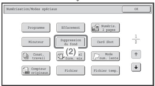 SHARP MX-2600N/3100N - Sélectionnez les réglages sur l'écran tactile. - 1