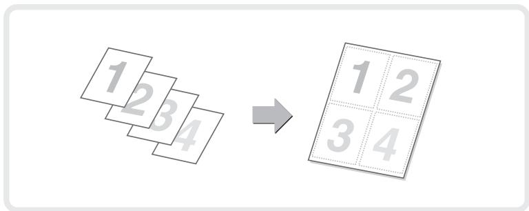 SHARP MX-2600N/3100N - Impression de plusieurs images sur une feuille de papier (impression n-up) - 1