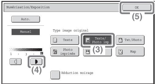 SHARP MX-2600N/3100N - Sélectionnez les réglages sur l'écran tactile. - 2