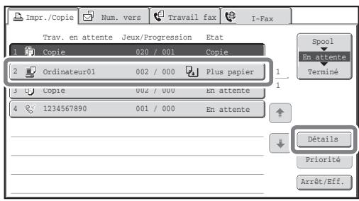 SHARP MX-2600N/3100N - Vérifiez les détails du travail. - 1
