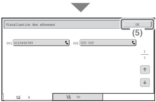 SHARP MX-2600N/3100N - Sélectionnez les réglages sur l'écran tactile. - 1
