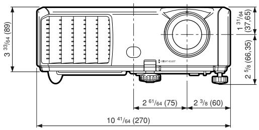 SHARP XG-F210X - Dimensions - 1