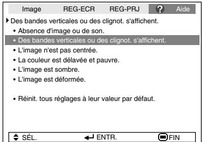 SHARP XG-F210X - Utiliser les fonctions du menu «aide - 1