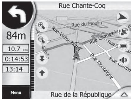 SILVERCREST MYGUIDE 3100 - Rafraîchissement de la vue carte avec l'étape - 4