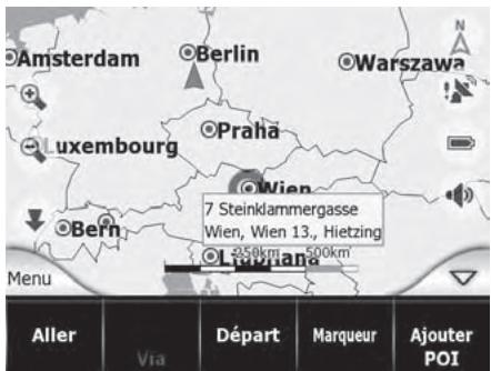 SILVERCREST MYGUIDE 3100 - Sélection directe de la destination en appuyant sur la carte - 3