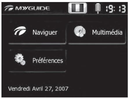 SILVERCREST MYGUIDE 3100 - Fermetre du menu principal de navigation - 1