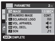 FUJIFILM FINEPIX XP10 - Utilisation du menu configuration - 1