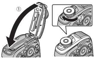 FUJIFILM FINEPIX XP200 - Refermez et verrouillez le couvercle du compartiment de la batterie. - 1