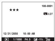 FUJIFILM PREMIUM X-E1 - Affichage des informations sur les photos - 2