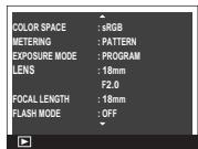 FUJIFILM PREMIUM X100S - Affichage des informations sur les photos - 7