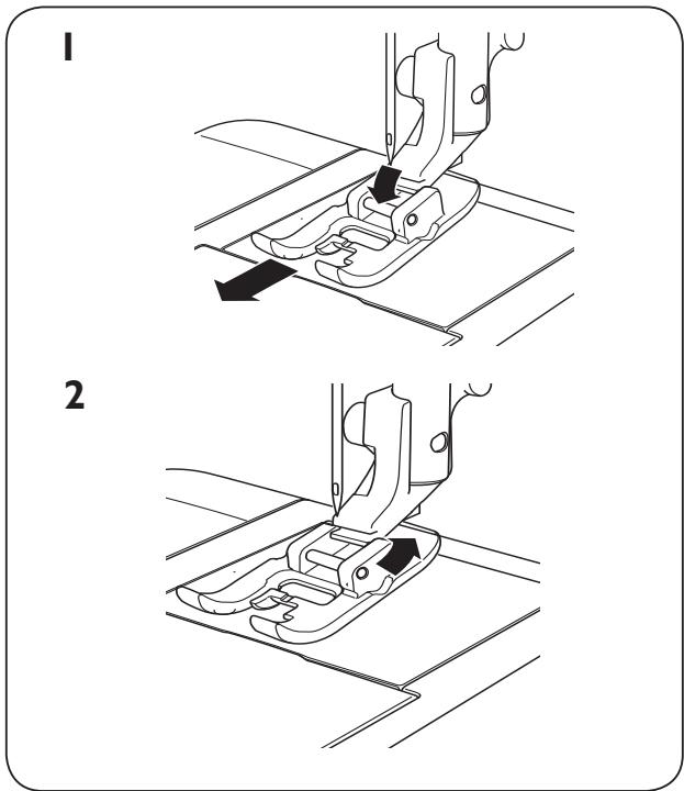 HUSQVARNA EMERALD 118 - Raising and Lowering the Presser Foot - 1