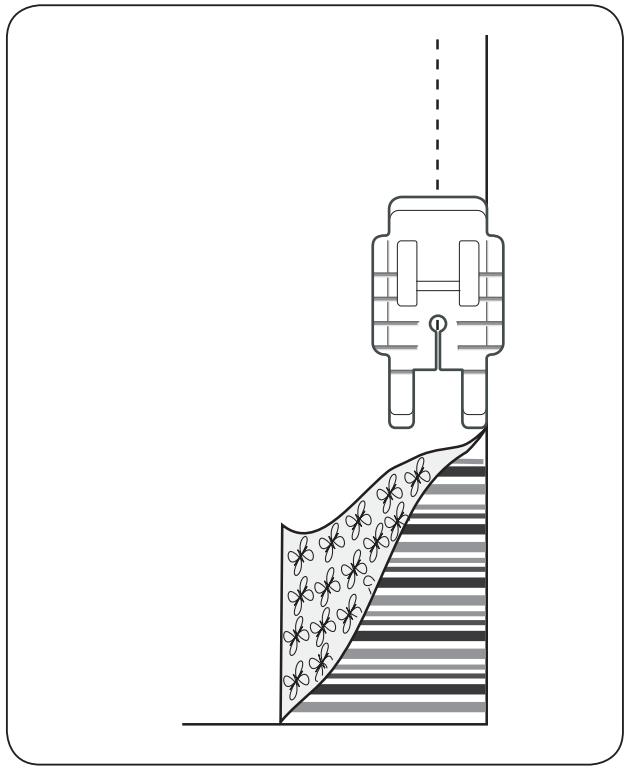 HUSQVARNA EMERALD 118 - To gather and attach gathered fabric in one step: - 1