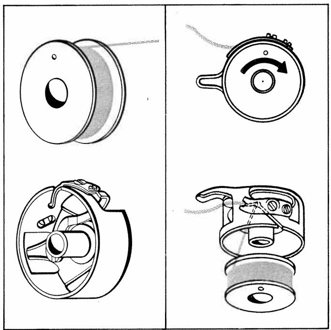HUSQVARNA 3600,  3610 - Threading the lower thread - 1