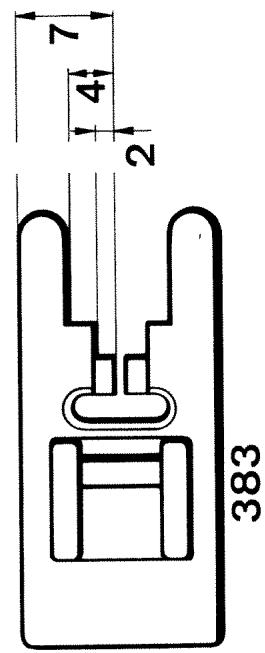 HUSQVARNA 3600,  3610 - Changing the snap-on presser foot - 1