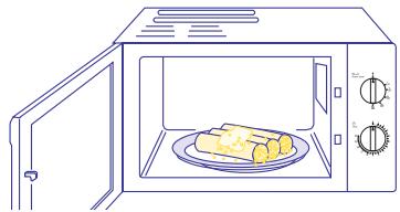 DELONGHI MW500M - Mise en marche du four avec la fonction seulement micro-ondes - 1