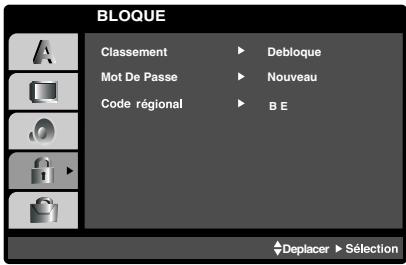 BLOQUE Classement ▶ Debloque Mot De Passe ▶ Nouveau Code régional ▶ B E Deplacer ▶ Sélection