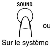 JVC RV-NB20 - Appuyer sur la touche SOUND pour sélectionner le mode de son. - 2