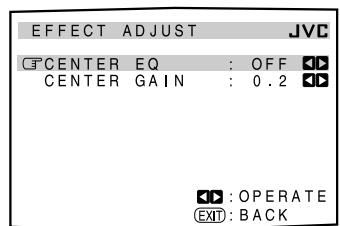 JVC RX-DP20 - Configuration du menu d'ajustement - 2
