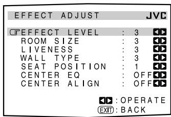 JVC RX-DP20 - Adjusting the Various Effects EFFECT ADJUST - 1