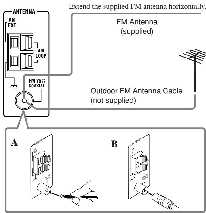JVC RX-DP20 - Connecting the FM and AM Antennas - 2