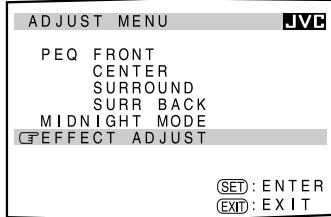 JVC RX-DP20 - Move 3 to "EFFECT ADJUST." - 1
