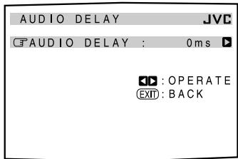 JVC RX-DP20 - Réglage du niveau du retard audio —AUDIO DELAY - 1