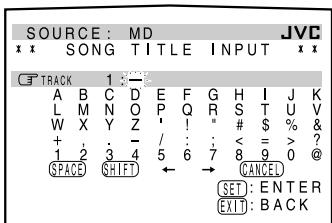 JVC RX-DP20 - Press /  /  / to move  to the disc title you have just entered, then press SET. - 1