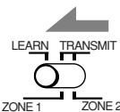 JVC RX-DP20 - Set the LEARN/TRANSMIT (ZONE 1/ ZONE 2) selector to "LEARN." - 1