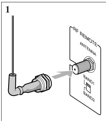 JVC RX-DP20 - To set up the RF rod antenna - 1
