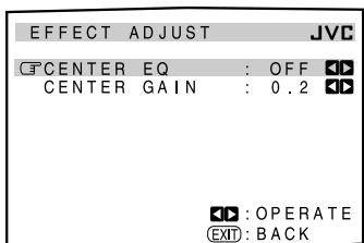 JVC RX-DP20 - Ajustement de divers effets -EFFECT ADJUST - 3