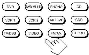 JVC RX-DP20 - Press one of the source selecting buttons. - 2