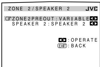 JVC RX-DP20 - Réglage de l'utilisation de la Zone 2/Enceintes 2-ZONE 2/SPEAKER 2 - 1