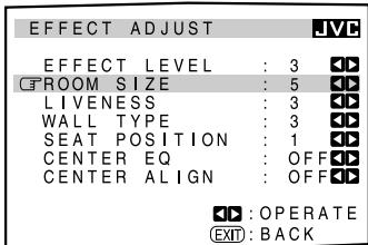 JVC RX-DP20 - Set a desired item on the submenu. - 1
