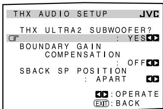 JVC RX-DP20 - Setting the THX Audio—THX AUDIO SETUP - 1