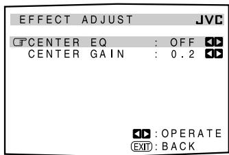 JVC RX-DP20 - Adjusting the Various Effects EFFECT ADJUST - 3