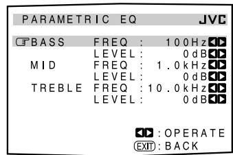 JVC RX-DP20 - Éléments du sous-menu - 1