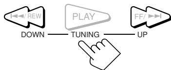 JVC RX-DP20 - Press TUNING / (inside the front door) or TUNING UP/DOWN until you find the frequency you want. - 2