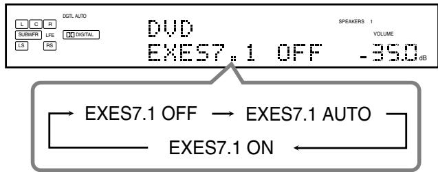 JVC RX-DP20 - Appuyez sur EX/ES/7.1 pourCHOISIR le reglage approprié. - 3